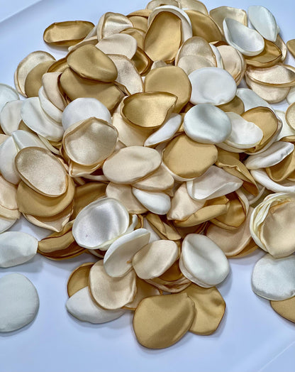 Gold White Petals Wedding Decor Flower Girl Petals Champagne Gold Wedding Aisle Decor Flower Petals Gold Ivory Confetti Bridal Shower Petals