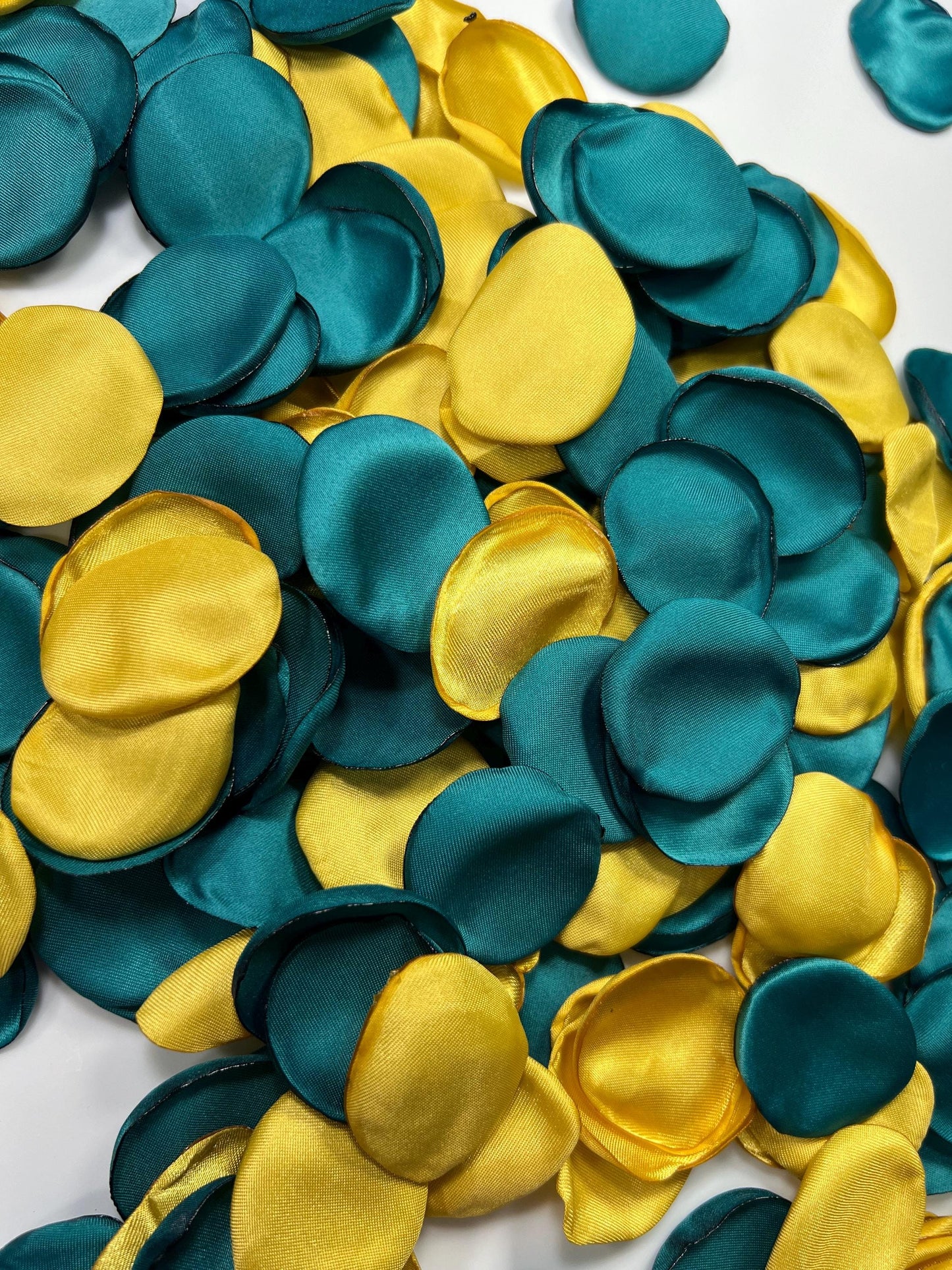 Teal Gold Petals Wedding Decor Flower Girl Petals Dark Teal Gold Wedding Aisle Decor Flower Petals Teal Ceremony Petals Gold Confetti