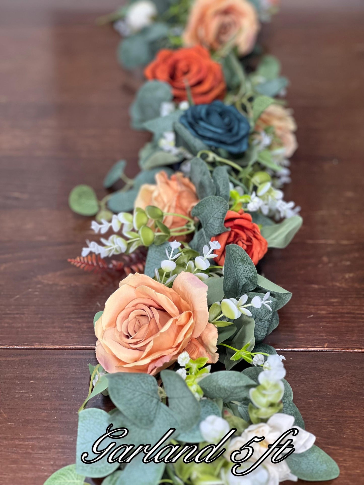 Dark Teal Orange Bouquet Wedding Bridal Bouquet Rust Teal Dusty Rose Bridesmaids Bouquet Dark Teal Terracotta Blush Burnt Orange Eucalyptus