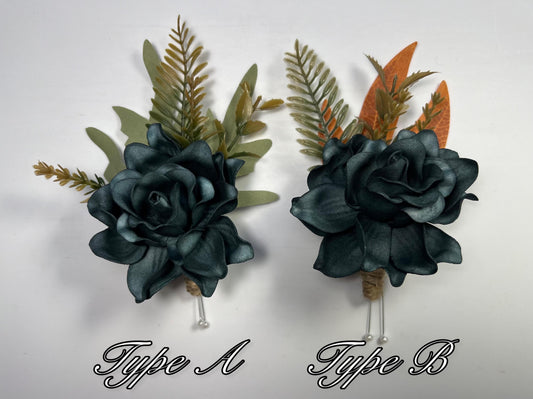 Teal Boutonniere Wedding Dark Teal Groom Boutonnière Teal Pin On Groomsmen Peacock Boutonniere Prom Dark Teal Artificial Flower Reddit