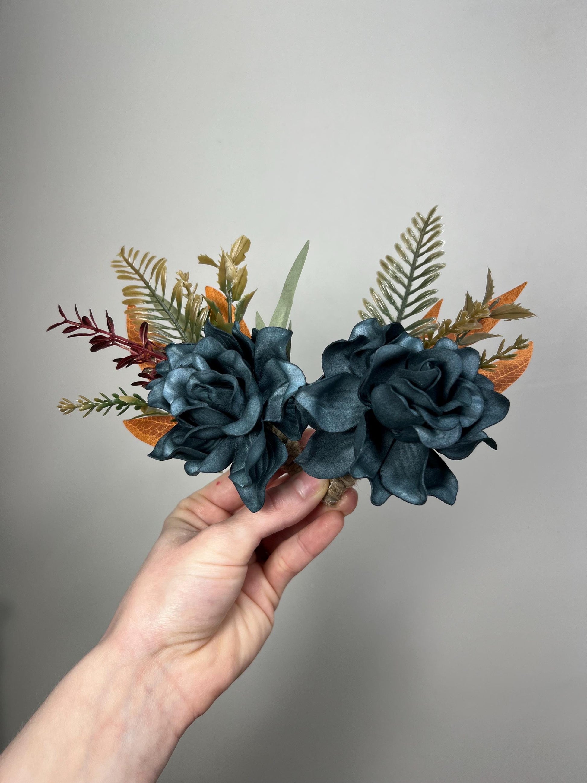 Teal Boutonniere Wedding Dark Teal Groom Boutonnière Teal Pin On Groomsmen Peacock Boutonniere Prom Dark Teal Artificial Flower