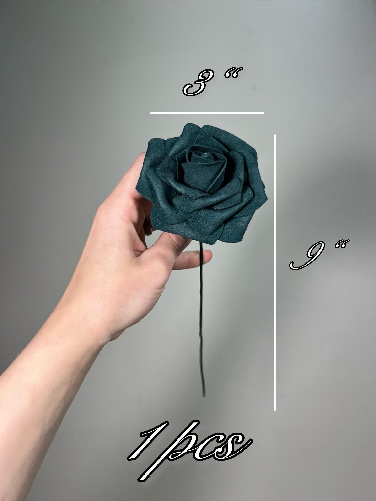 Dark Teal Flower Head Wedding Decor Teal Small Flower Rose Wedding DIY Craft Supplies Wedding Deep Teal Green Flower Head Dark Teal