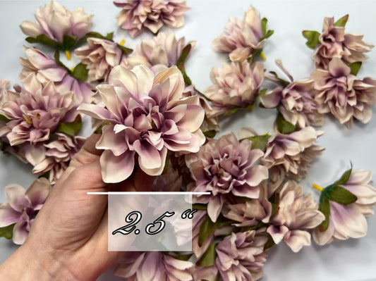 Dusty Rose Flower Heads Wedding Dusty Rose Dahlia Artificial Flowers Blush Pink Dahlia Silk Heads Flower Craft Supplies Dusty Pink Wedding
