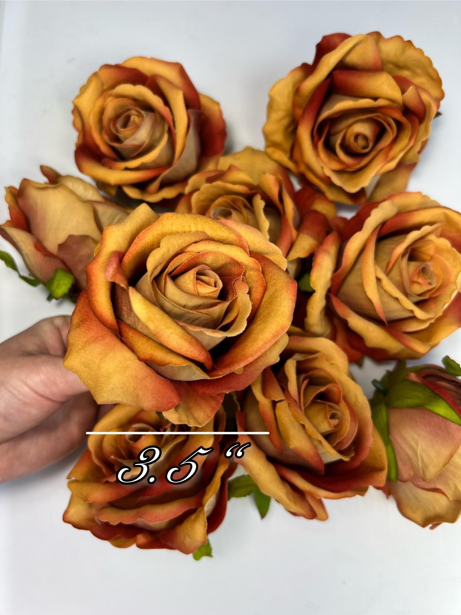 Orange Flower Head Artiricial Rose Rust Flower Heads Autumn Orange Rose Faux Wedding Terracotta Flowers Heads Burnt Orange Silk Roses