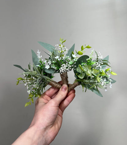 Greenery Boutonniere Wedding Groom Eucalyptus Boutonniere Buttonhole Greenery Boutonniere Baby Breath Eucalyptus Groomsmen Prom Boutonnere