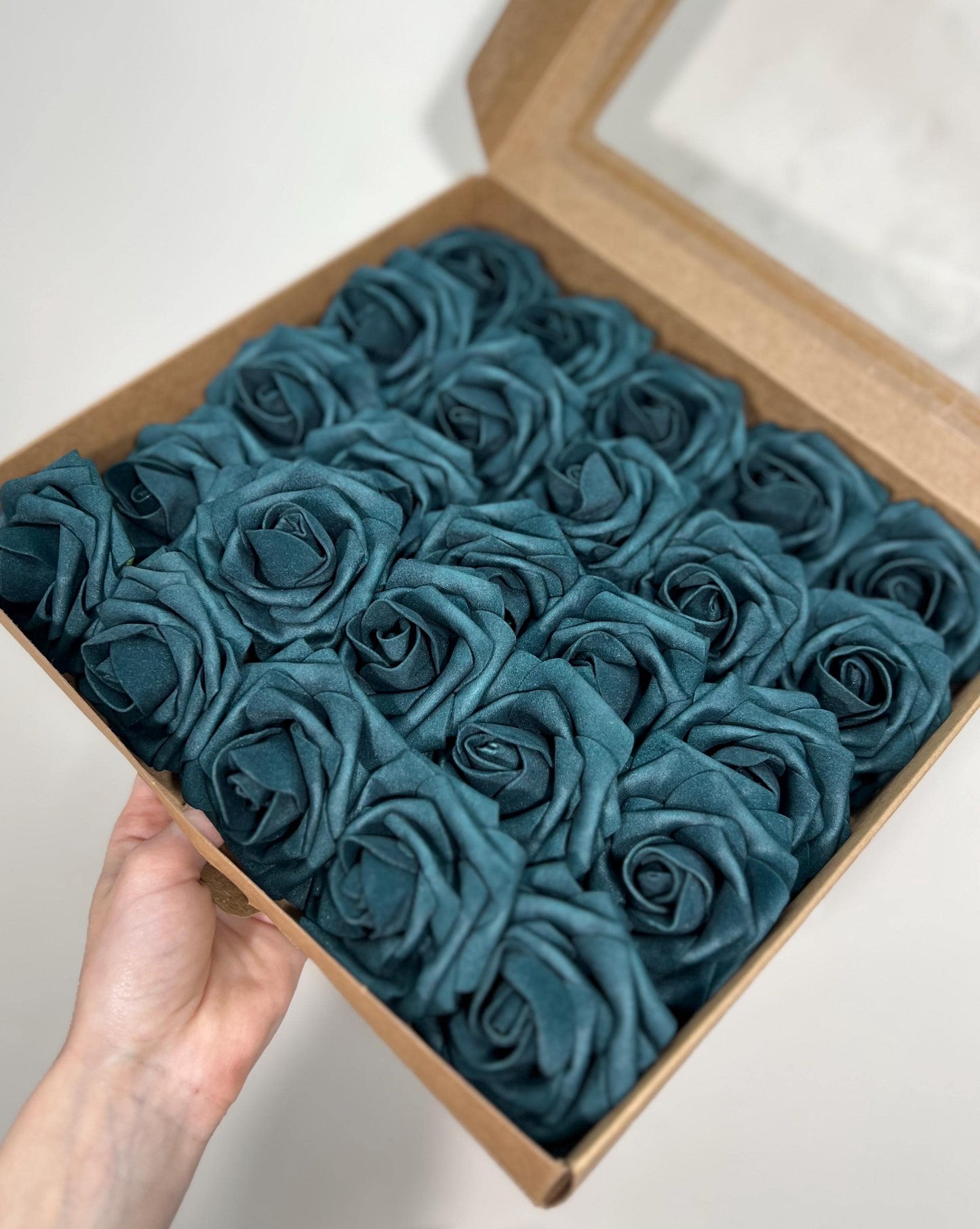 Dark Teal Flower Head Wedding Decor Teal Small Flower Rose Wedding DIY Craft Supplies Wedding Deep Teal Green Flower Head Dark Teal