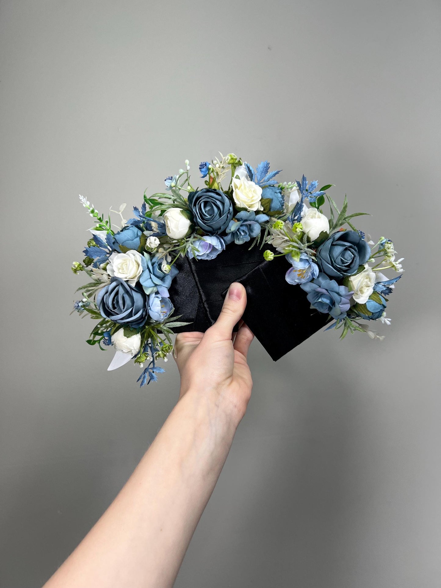 Blue Pocket Boutonniere Wedding Dusty Blue White Groom Boutonnière Square Blue Ivory Blue Groomsmen Boutonniere Pocket Dusty Blue Greenery