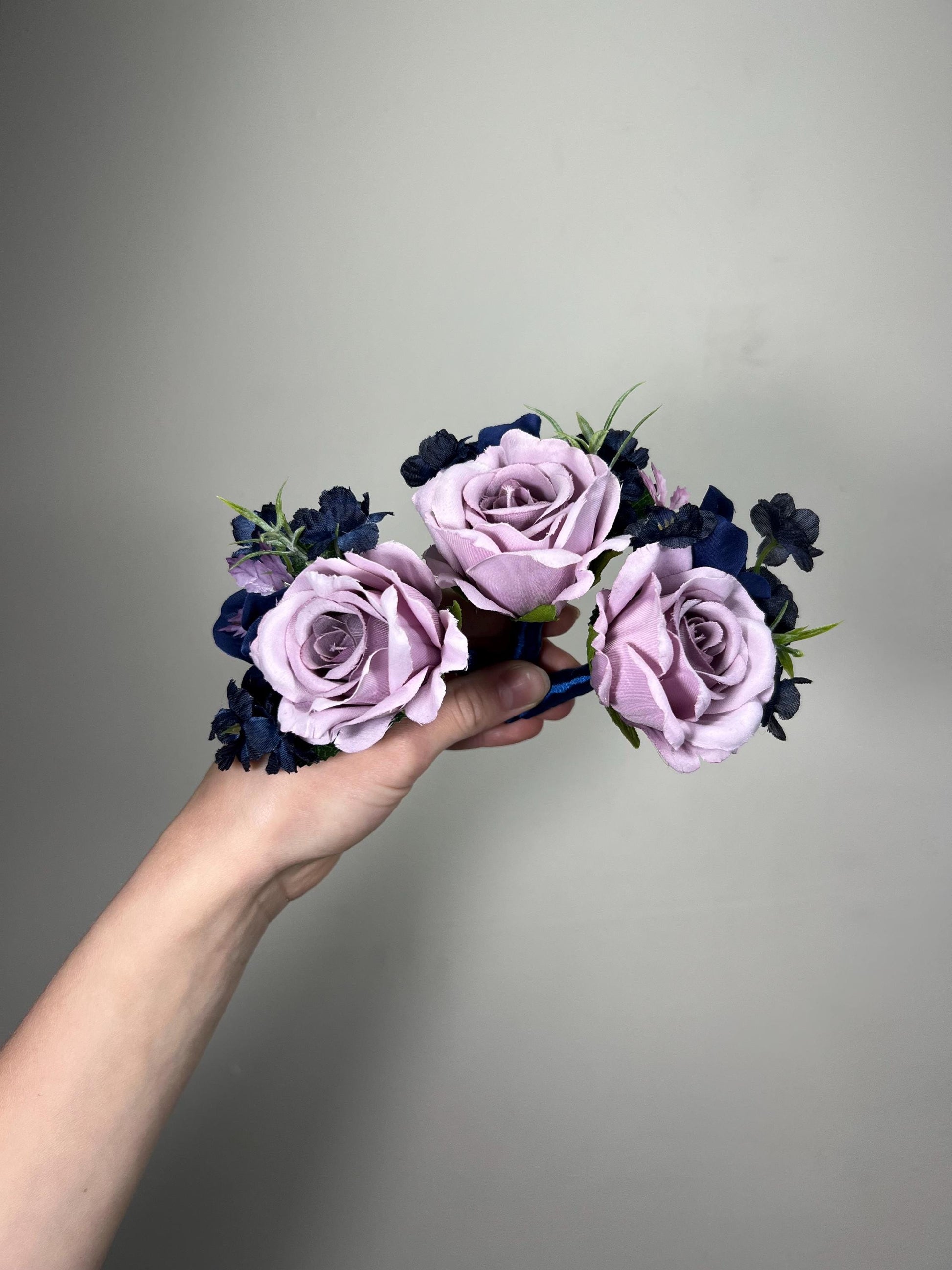 Lilac Boutonniere Wedding Navy Blue Groom Lavender Boutonnières Groomsmen Lilac Dark Blue Boutonniere Purple Navy Blue Artiticial Flower