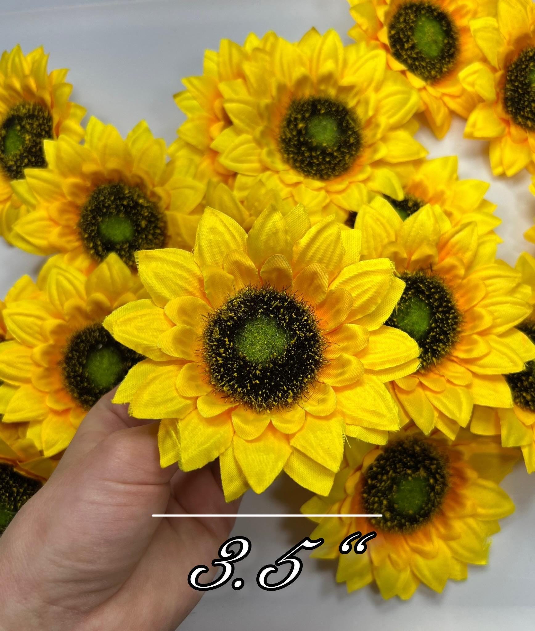 Sunflower Head Wedding Artificial Sunflower 3” Flower Head Craft Supplies Wedding Sunflower Head DIY Home Decor Sunflower Flower