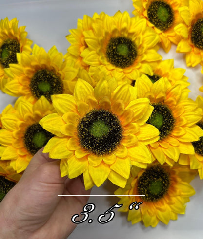 Sunflower Head Wedding Artificial Sunflower 3” Flower Head Craft Supplies Wedding Sunflower Head DIY Home Decor Sunflower Flower
