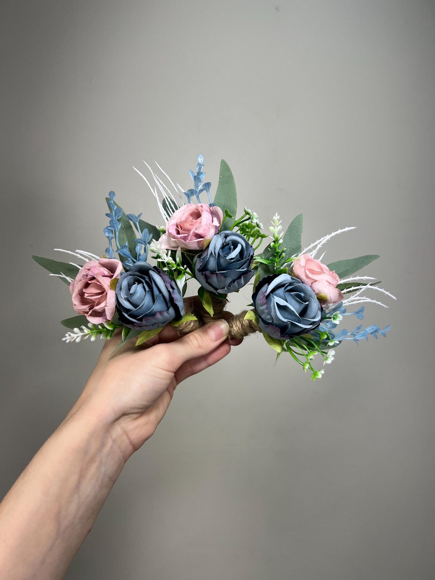 Dusty Blue Boutonnière Wedding Blue Dusty Rose Boutonniere Groom Pink Groomsmen Dusty Pink Blue Boutonniere White Rose Dusty Blue Eucalyptus