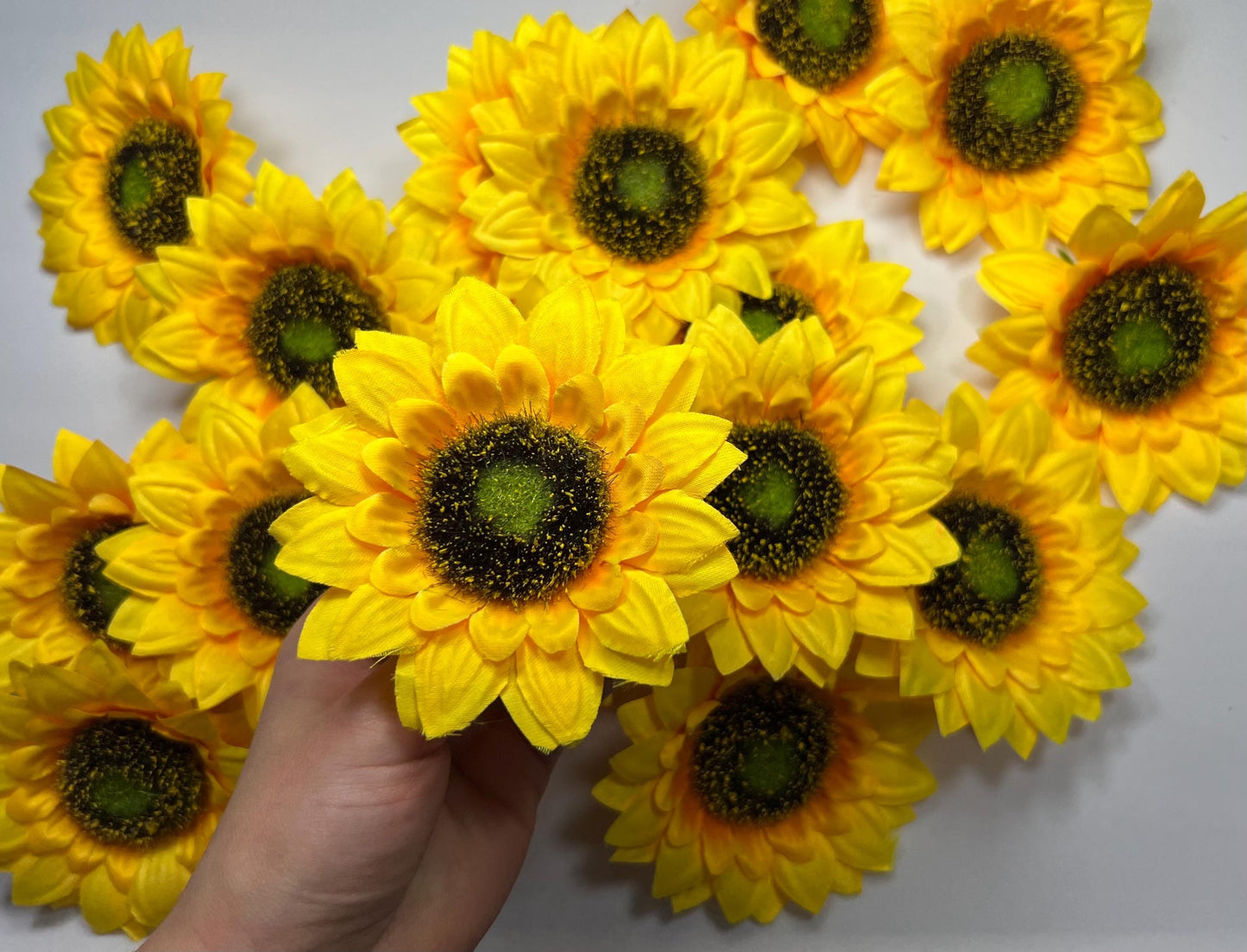 Sunflower Head Wedding Artificial Sunflower 3” Flower Head Craft Supplies Wedding Sunflower Head DIY Home Decor Sunflower Flower