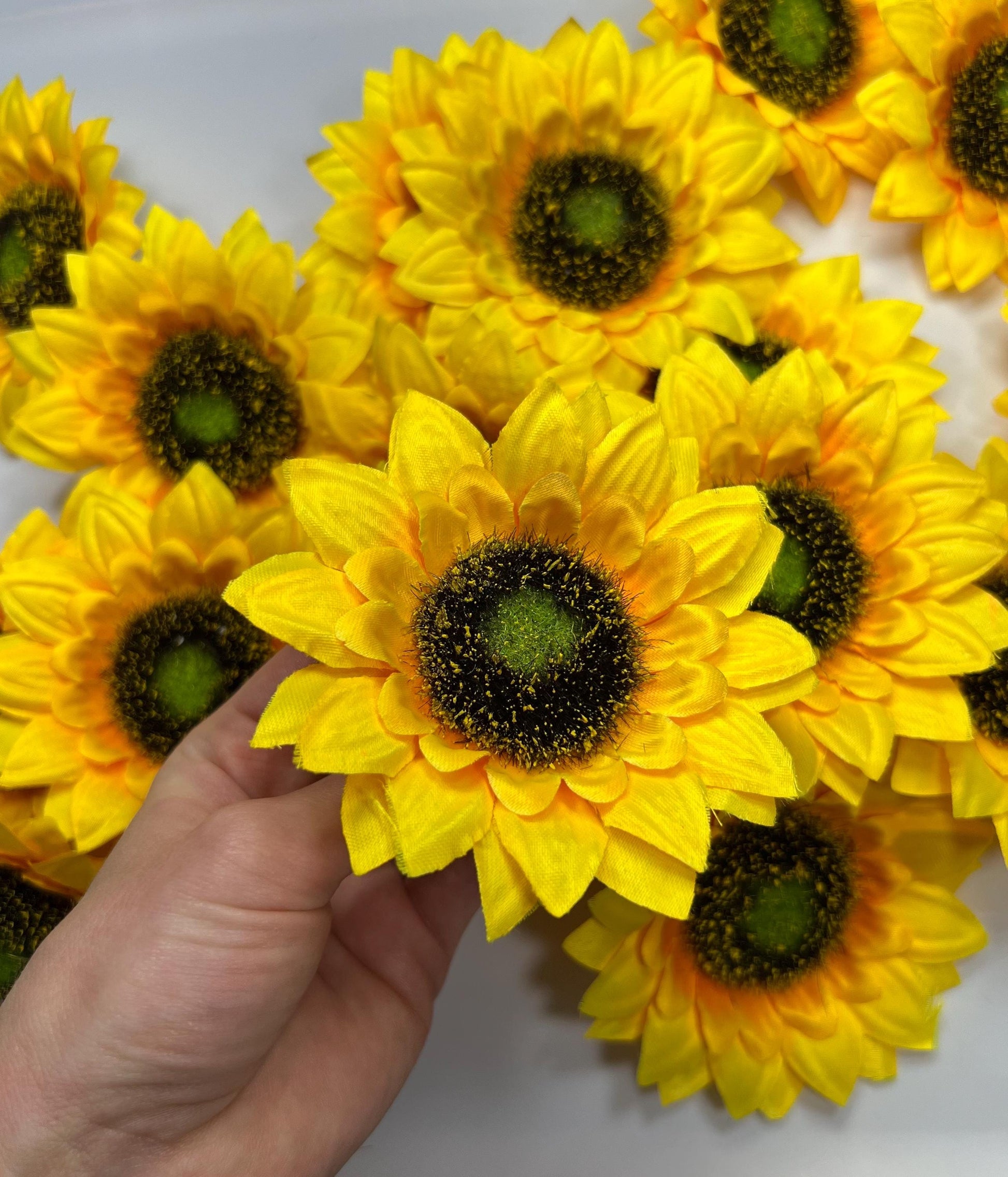 Sunflower Head Wedding Artificial Sunflower 3” Flower Head Craft Supplies Wedding Sunflower Head DIY Home Decor Sunflower Flower