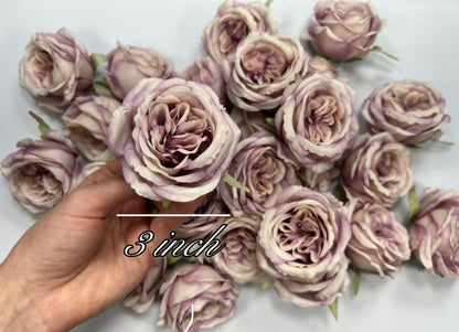 Lavender Peony Artificial Flower Heads Lilac Peonies Silk Flowers Wedding Light Purple Peony Small Heads DIY Craft Supplies Flowers Lavender