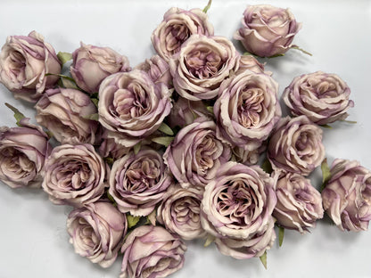 Lavender Peony Artificial Flower Heads Lilac Peonies Silk Flowers Wedding Light Purple Peony Small Heads DIY Craft Supplies Flowers Lavender