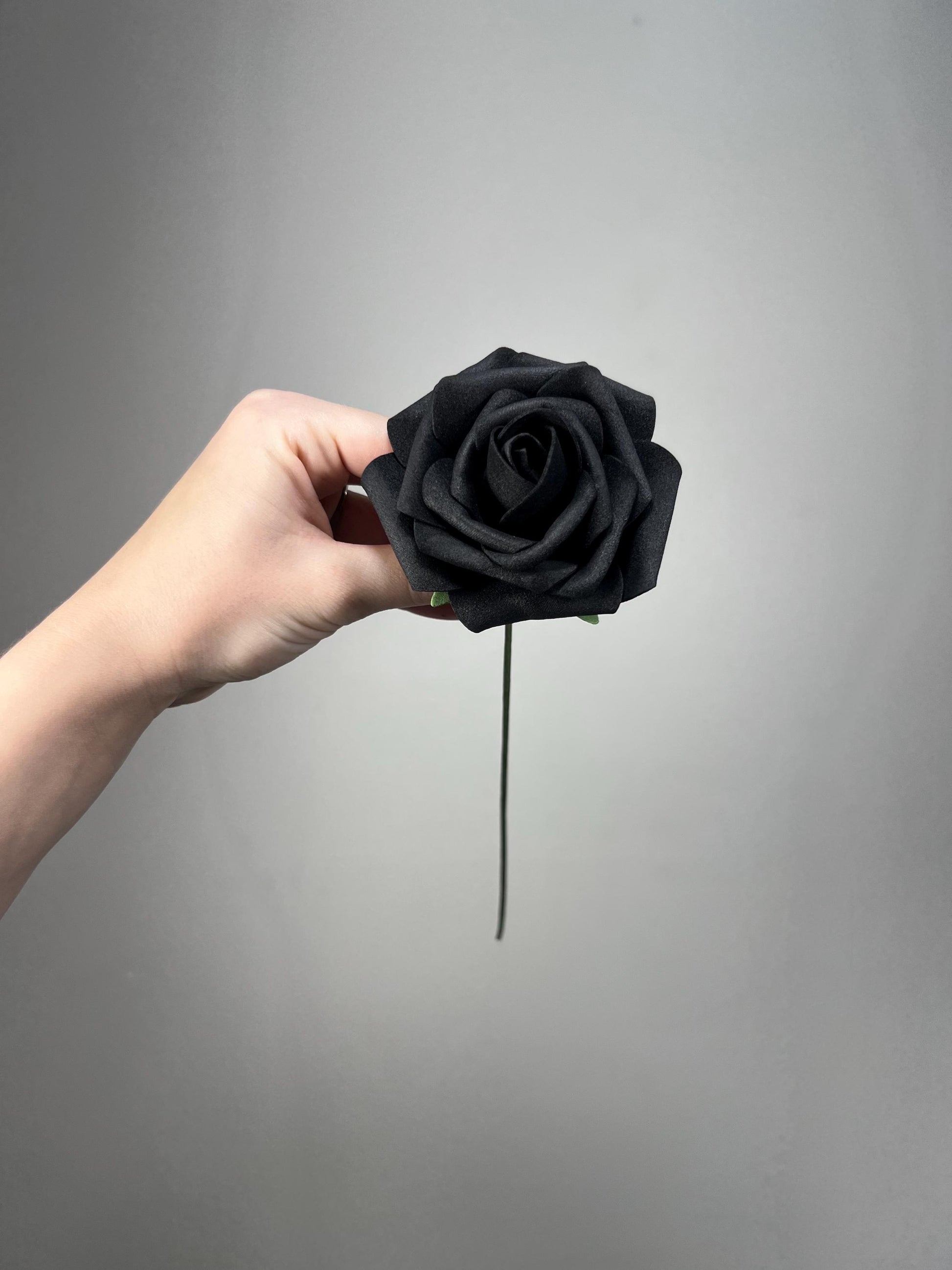 Black Flower Head Wedding Decor Black Small Artiticial Flower Rose Wedding DIY Craft Supplies Wedding Black Flower Head Black Foam