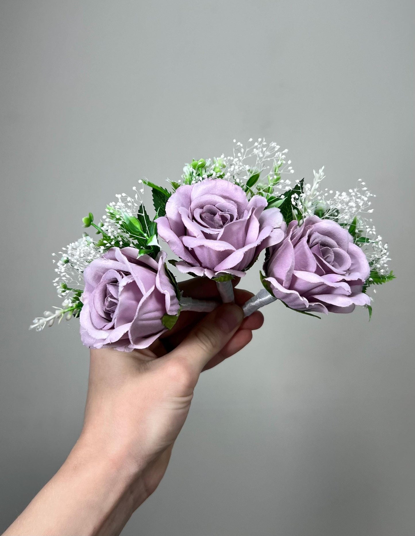 Lavender Boutonniere Wedding Lilac Groom Boutonnières Groomsmen Purple Boutonniere Lavender Baby Breath Boutonniere Artiticial Flower