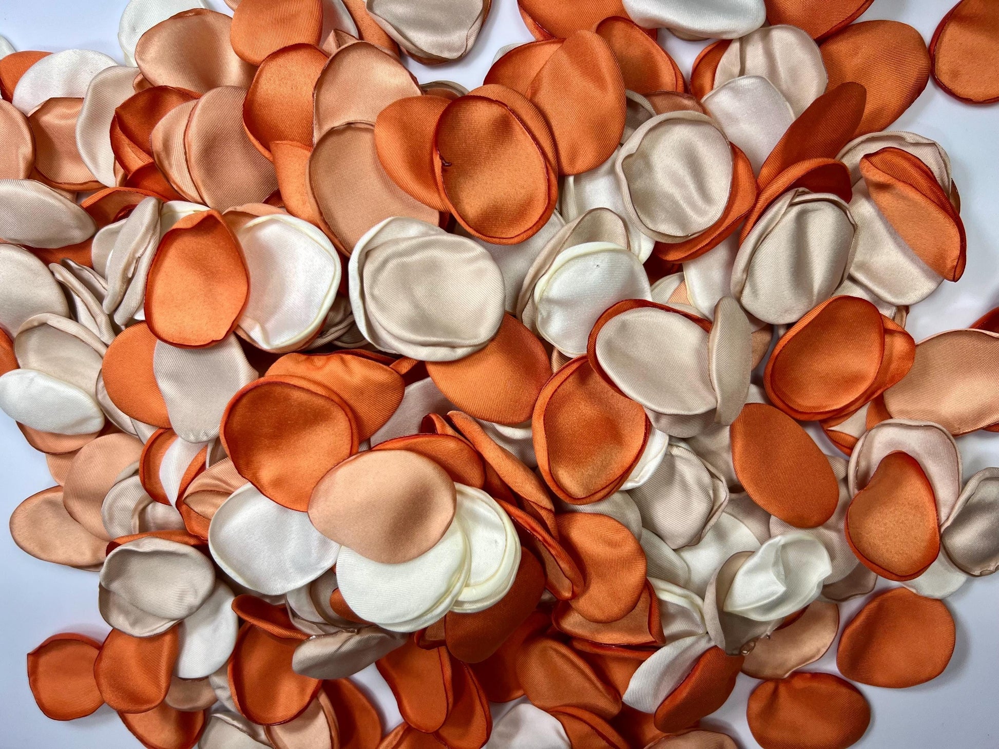 Burnt Orange Petals Wedding Decor Flower Girl Petals Terracotta Ivory Aisle Decor Flower Petals Rust Ceremony Decor Confetti Petals Flower