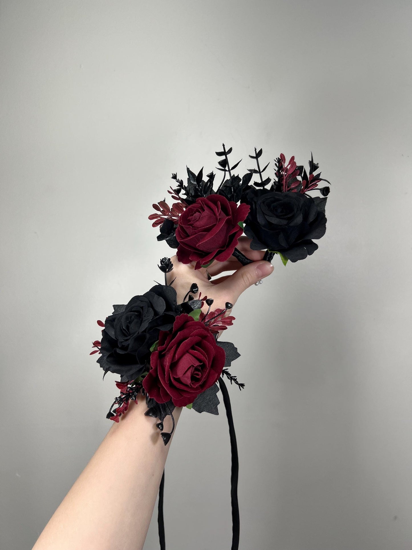 Black Burgundy Boutonniere Wedding Groom Black Boutonniere Gothic Burgundy Groomsmen Boutonnière Black Prom Wine Red Artiticial Flowers