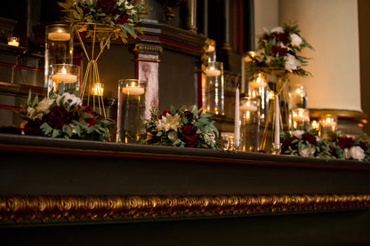 White Centerpiece Wedding Burgundy Table Flower Ball Decoration White Table Centerpiece Barrel White Whiskey Winter Ivory Burgundy White