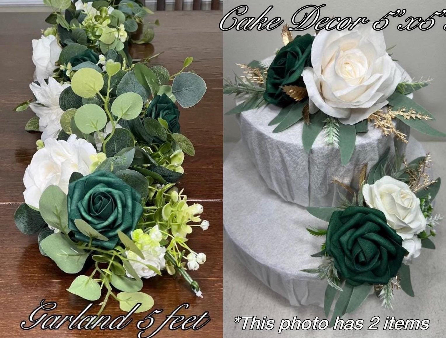 Emerald Green Bouquet Bridal White Hunter Green Bridesmaids Bouquet Emerald Green Forest Ivory Bouquet Gold Artificial Flower