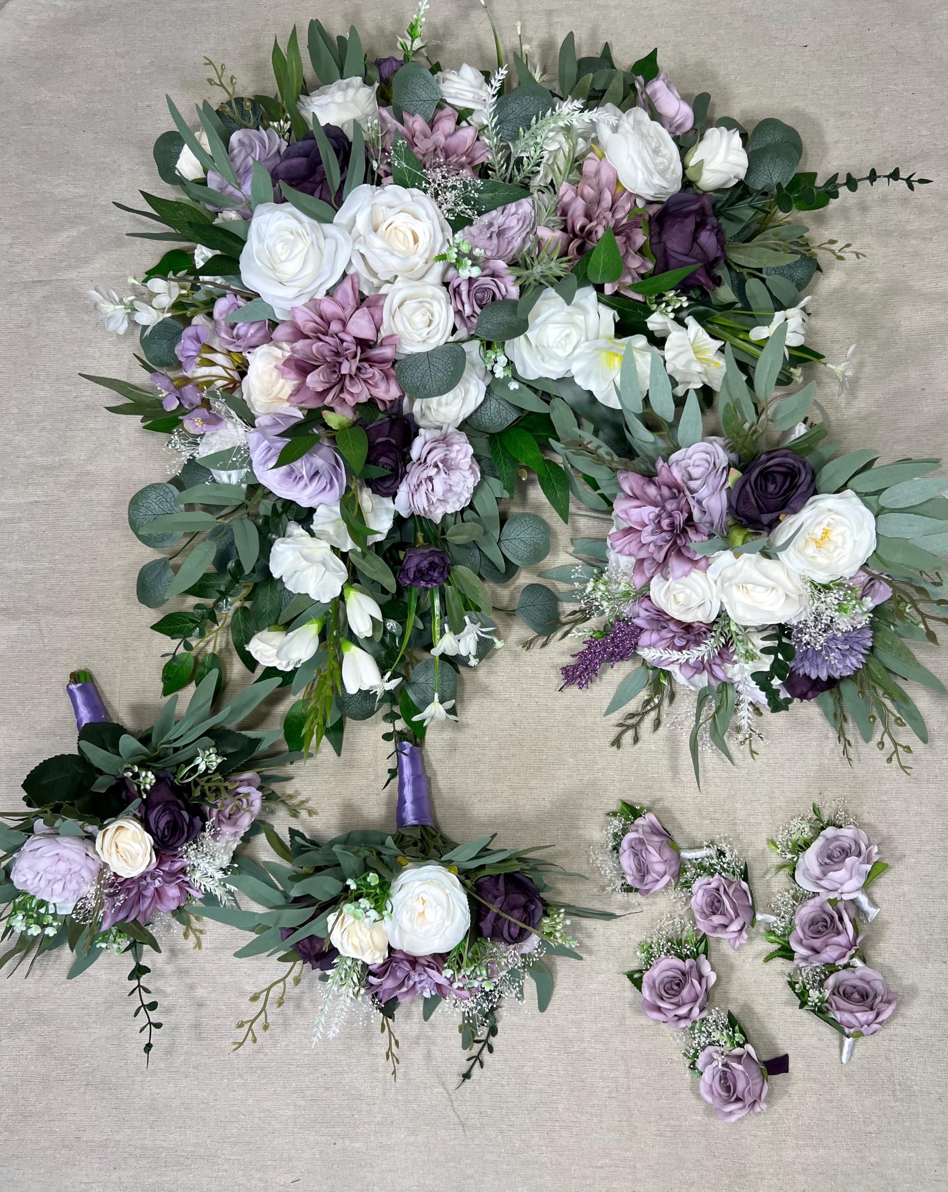 Purple Arch Arrangement Wedding White Lavender Arrangement Corner Lilac Arbor Arrangement Rustic Plum Ivory Corner Arrangement Light Purple