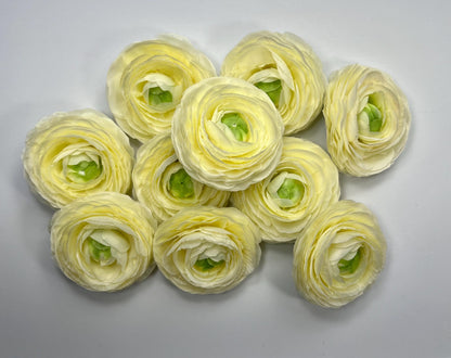 Coral Ranunculus Flower Heads Wedding Sunset Flowers Artificial DIY Craft Supplies Bouquet Flame Rununculus Heads Faux Decor Silk Flowers