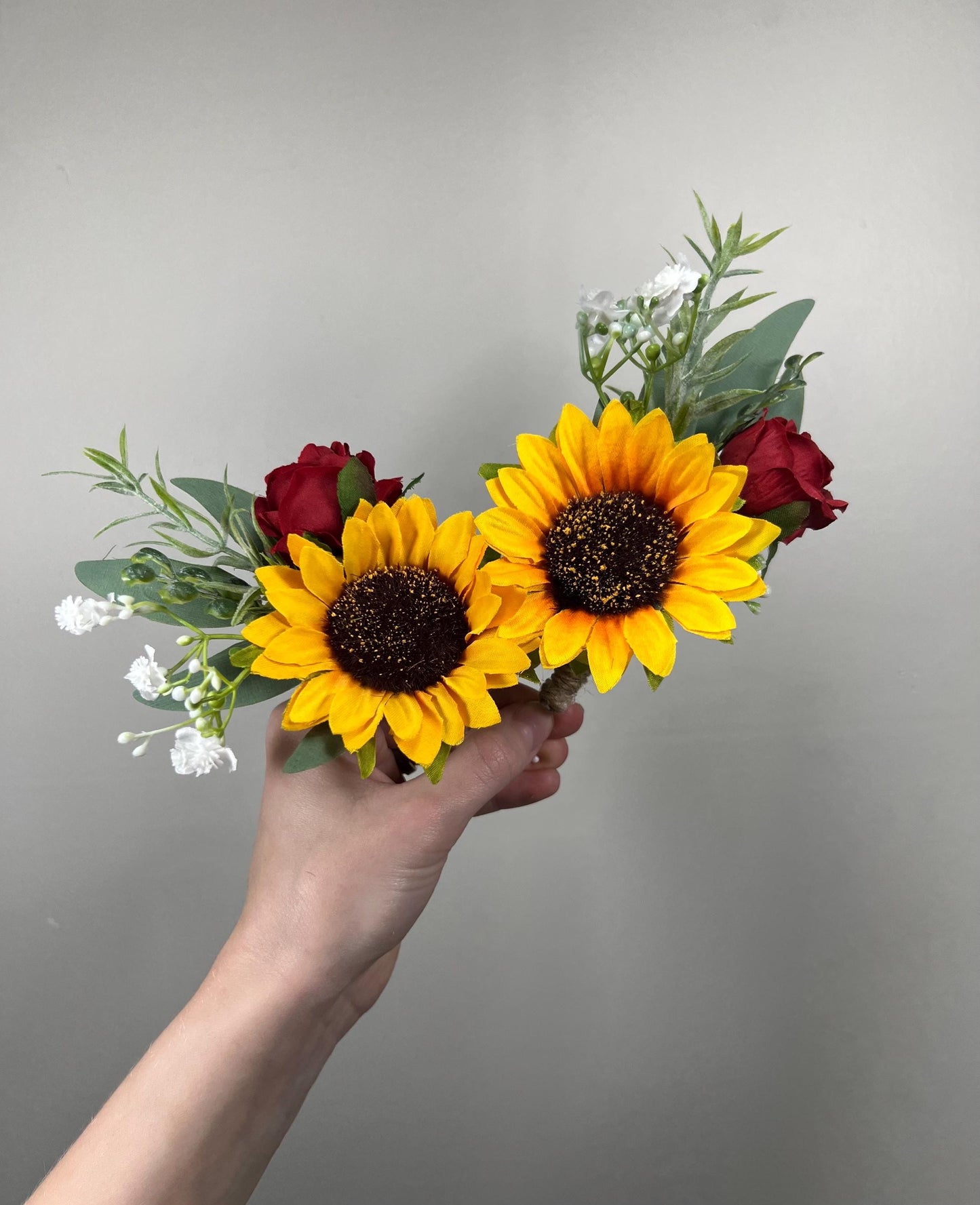 Sunflower Boutonniere Red Groom Boutonnières Groomsmen Sunflower Boutonnière Dark Red Groom Fall Rustic Sunflower Artificial Flowers