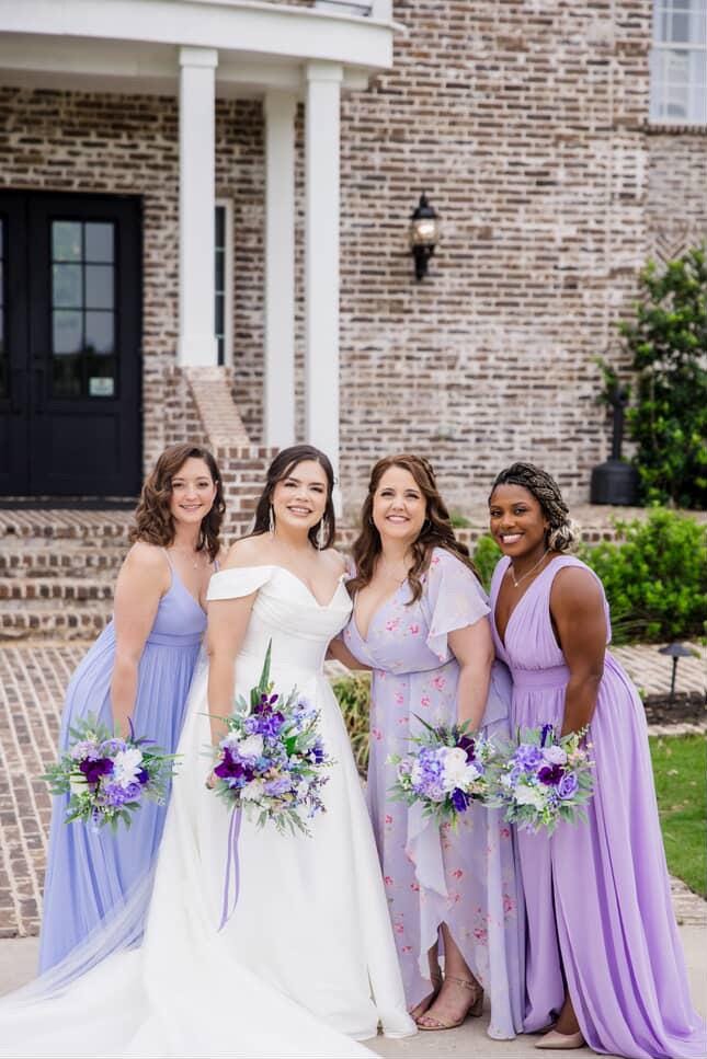Purple Bouquet Wedding Bridal Lavender Bouquet Wild Flowers Bridesmaids White Purple Bouquet Plum Artificial Flowers Violet Bouquet Lilac