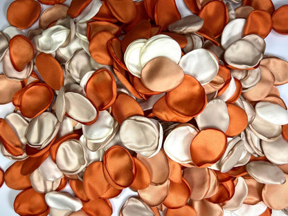 Burnt Orange Petals Wedding Decor Flower Girl Petals Terracotta Ivory Aisle Decor Flower Petals Rust Ceremony Decor Confetti Petals Flower