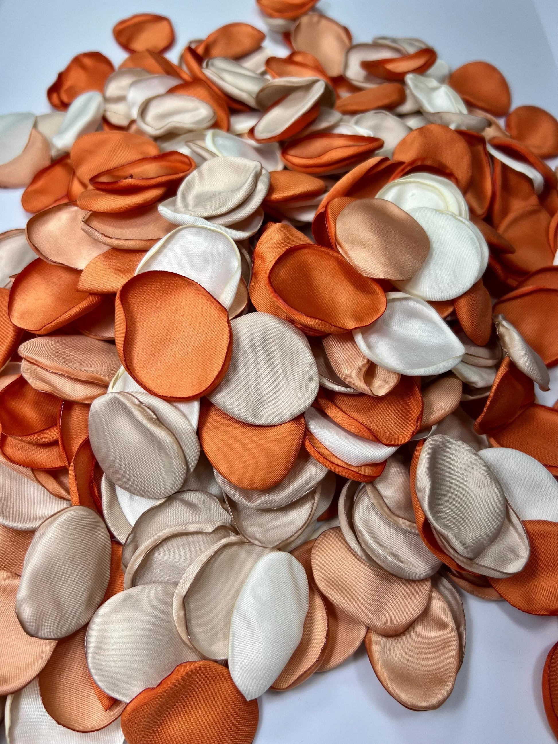 Burnt Orange Petals Wedding Decor Flower Girl Petals Terracotta Ivory Aisle Decor Flower Petals Rust Ceremony Decor Confetti Petals Flower