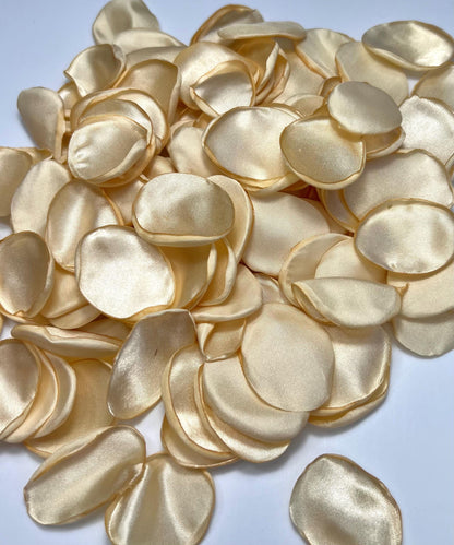 Champagne Gold Petals Wedding Decor Flower Girl Petals Ivory Wedding Aisle Decor Flower Petals Soft Gold Ceremony Confetti Bridal Shower