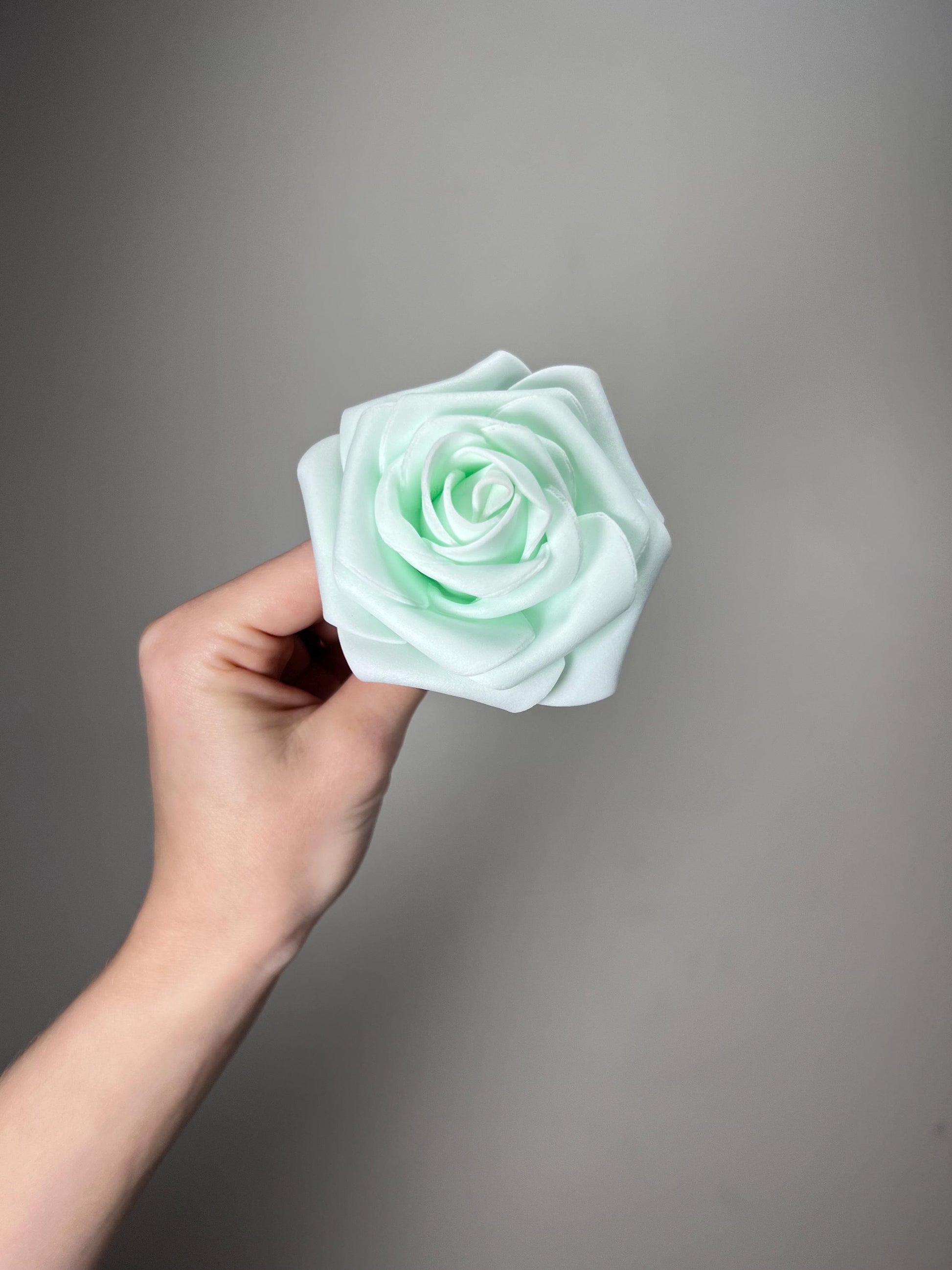 Mint Green Flower Head Wedding Decor Light Mint Small Flower Rose Wedding DIY Craft Supplies Wedding Aqua Mint Flower Head Sea Glass Rose