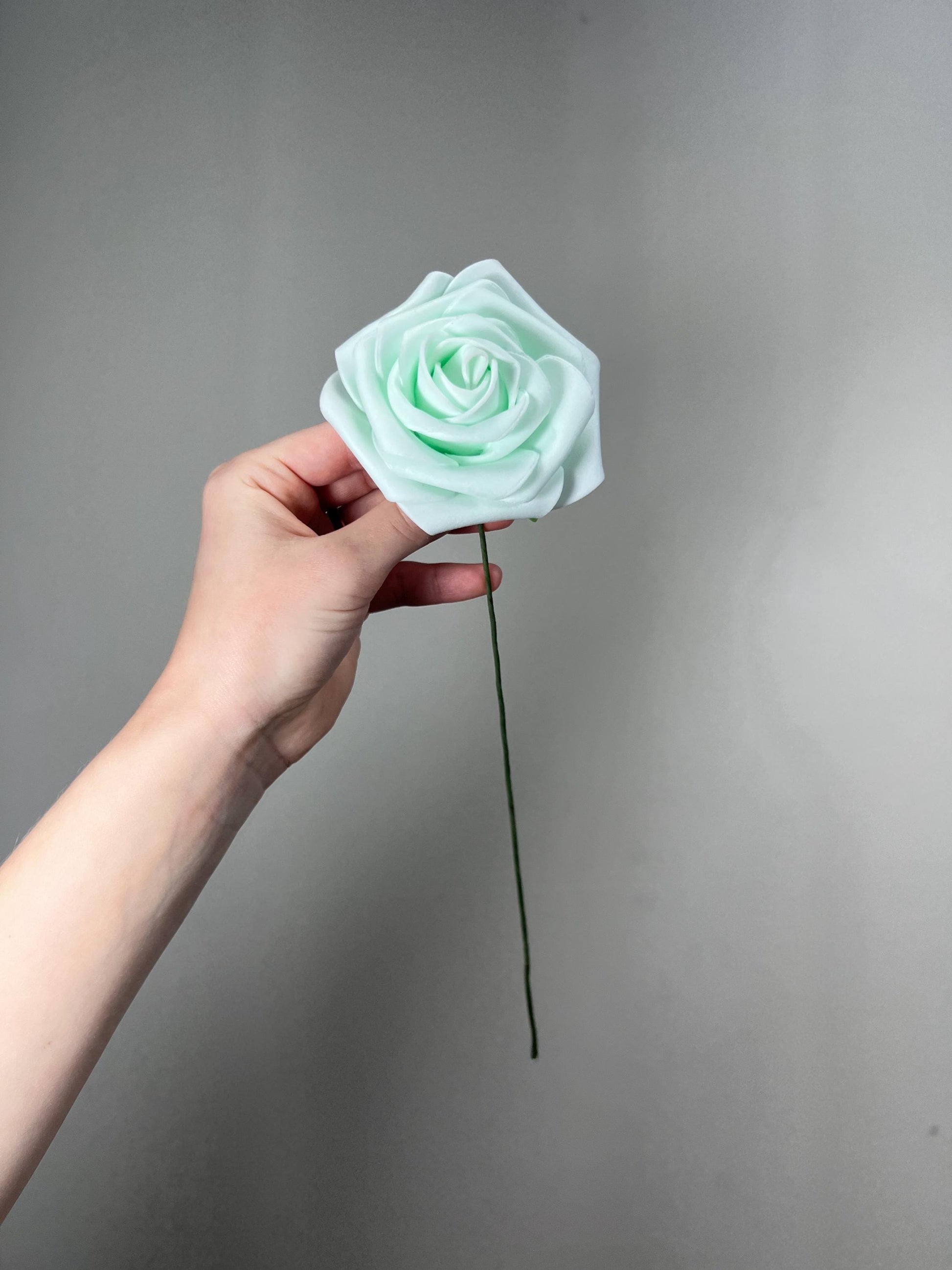 Mint Green Flower Head Wedding Decor Light Mint Small Flower Rose Wedding DIY Craft Supplies Wedding Aqua Mint Flower Head Sea Glass Rose