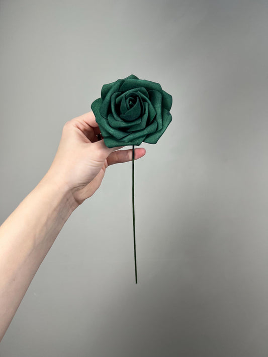 Emerald Green Flower Head Wedding Decor Forest Green Small Flower Head Wedding DIY Craft Supplies Wedding Green Flower Head Home Decor