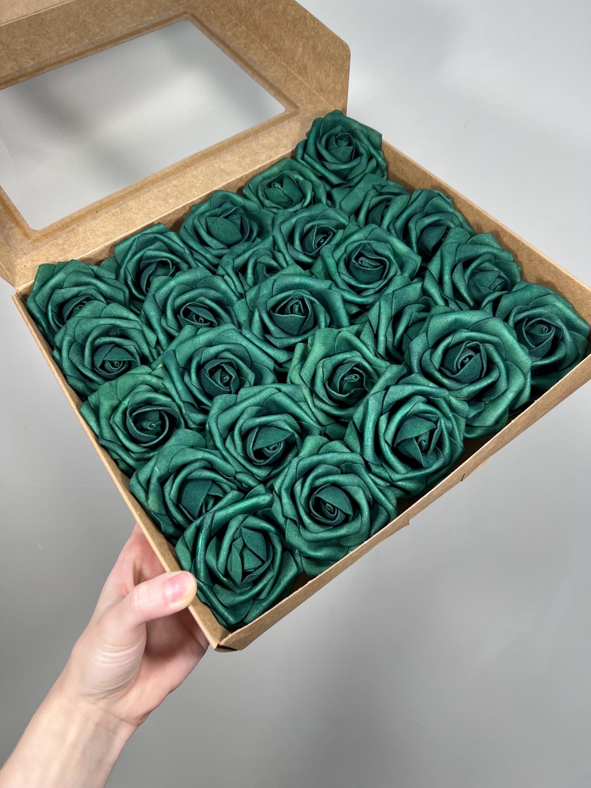 Emerald Green Flower Head Wedding Decor Forest Green Small Flower Head Wedding DIY Craft Supplies Wedding Green Flower Artificial Heads