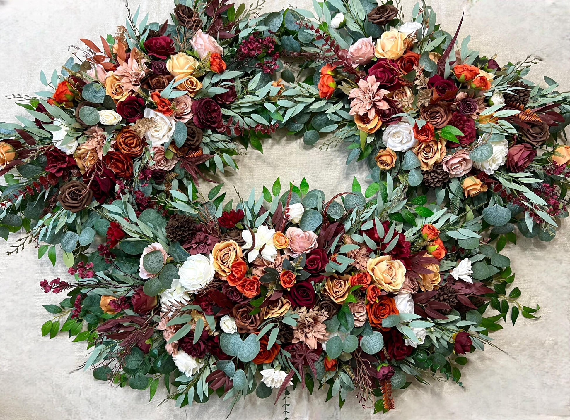 Wedding Bouquet Rust Burgundy Dusty Rose Bouquet Bridal Terracotta Cinnamon Bridesmaids Bouquet Burnt Orange Ivory Fall Artificial Flower
