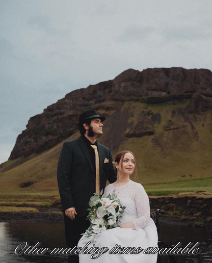 Emerald Green White Pocket Boutonniere Wedding Anemone Black White Square Boutonniere Gold White Black Groom Boutonniere Pocket Square