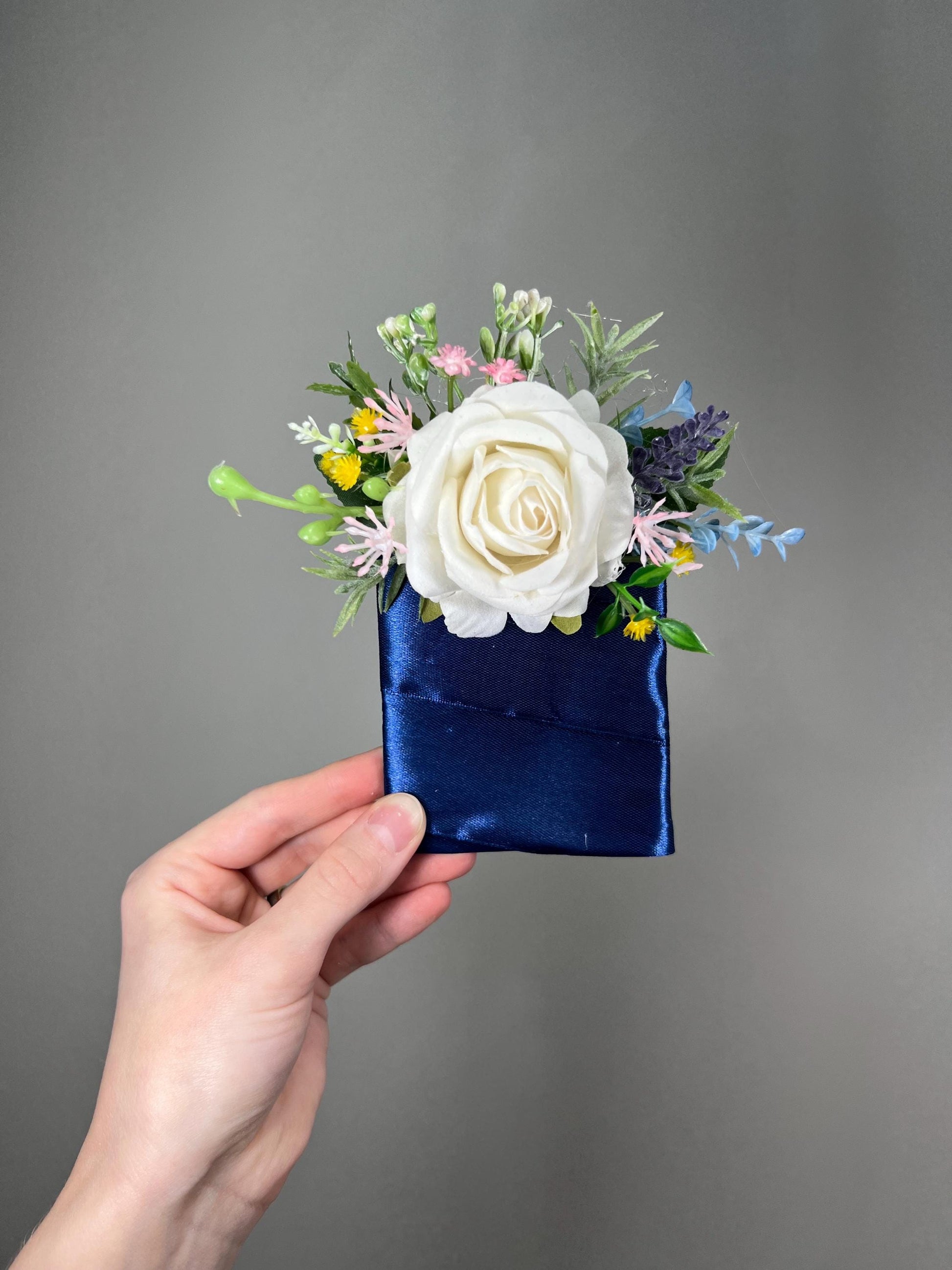 Yellow Pink Blue Bouquet Wedding Summer Bridal Bouquet Pastel Bridesmaids Bouquet Peony Bouquet Ranunculus Colorful Bouquet Artificial