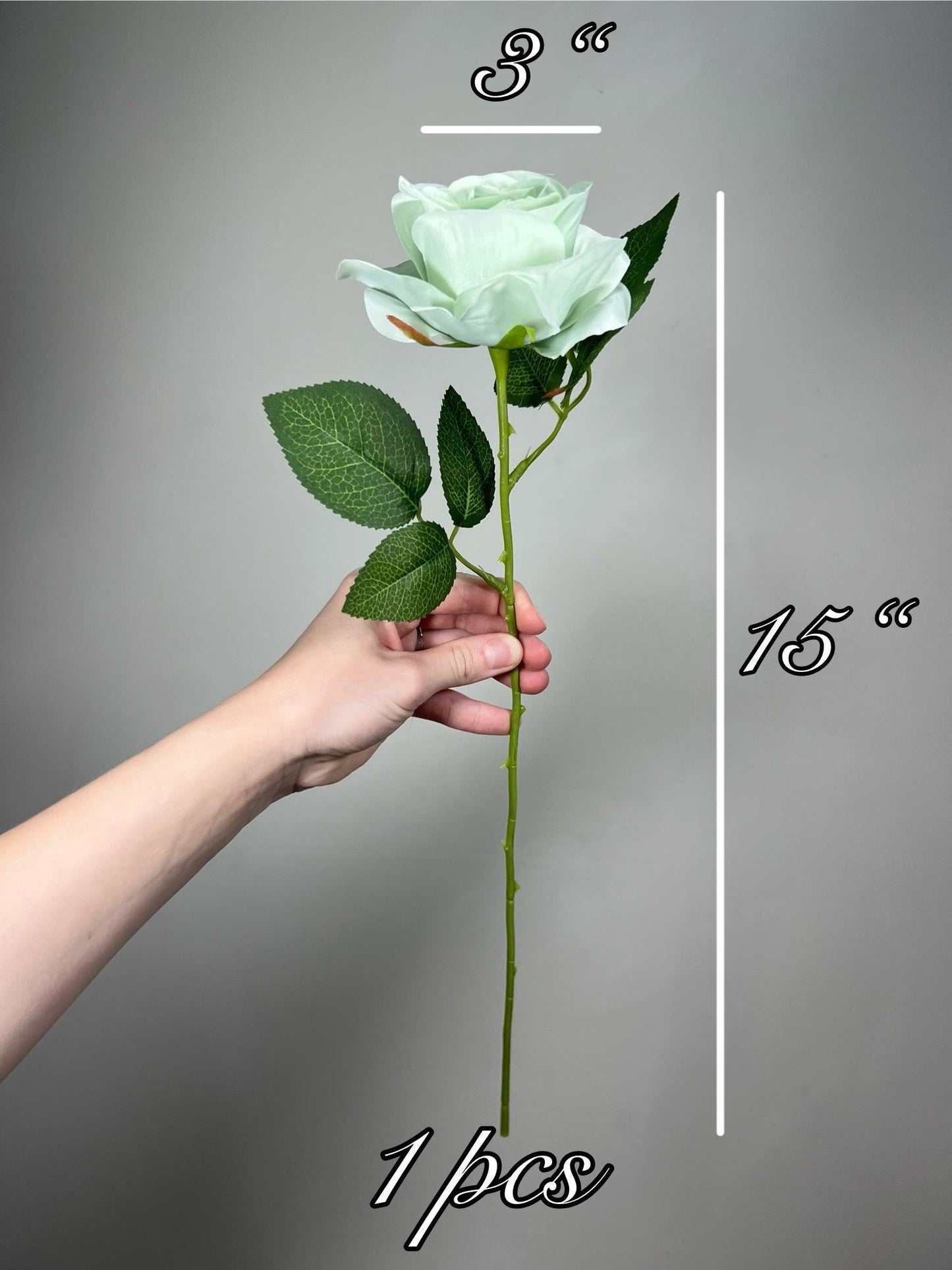 Teal Sea Glass Beach Mint Rose Artificial Flower Heads On Stem Light Teal Aqua Mist Ocean Breeze Coastal Blue Ocean Sage Green Seafoam Craft