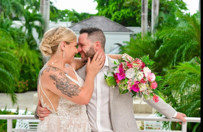 Tropical Bouquet Wedding Fuchsia Orchid Bridesmaids Bouquet Hot Pink Purple Cascade Bouquet Beach White Viva Magenta Artificial Flower
