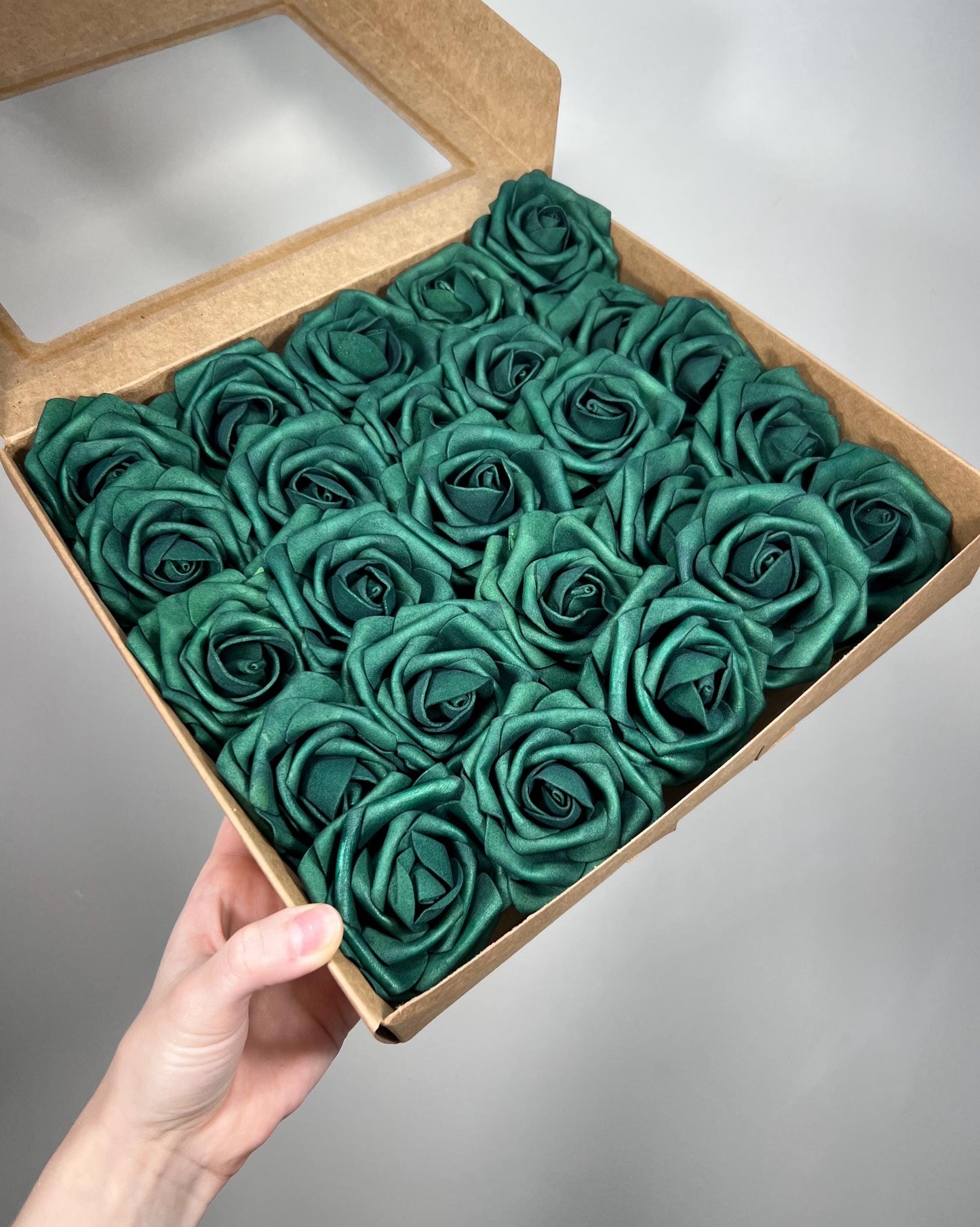 Artificial Flower Heads 25 PCS Wedding Decor Bulk Small Artiticial Flower Rose Wedding DIY Craft Supplies Flower Heads Foam for Bouquets