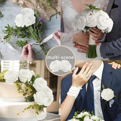 Black Flower Head Wedding Decor Black Small Artiticial Flower Rose Wedding DIY Craft Supplies Wedding Black Flower Head Black Foam