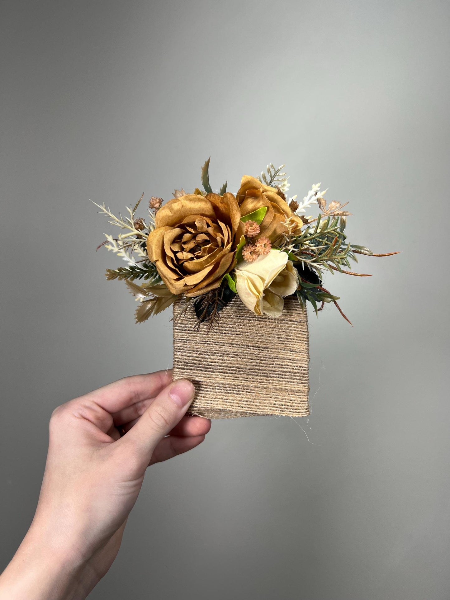 Rustic Pocket Boutonniere Wedding Beige Brown Groom Square Boutonniere Fall Cream Pocket Boutonnière Groomsmen Tan Mustard Yellow Golden