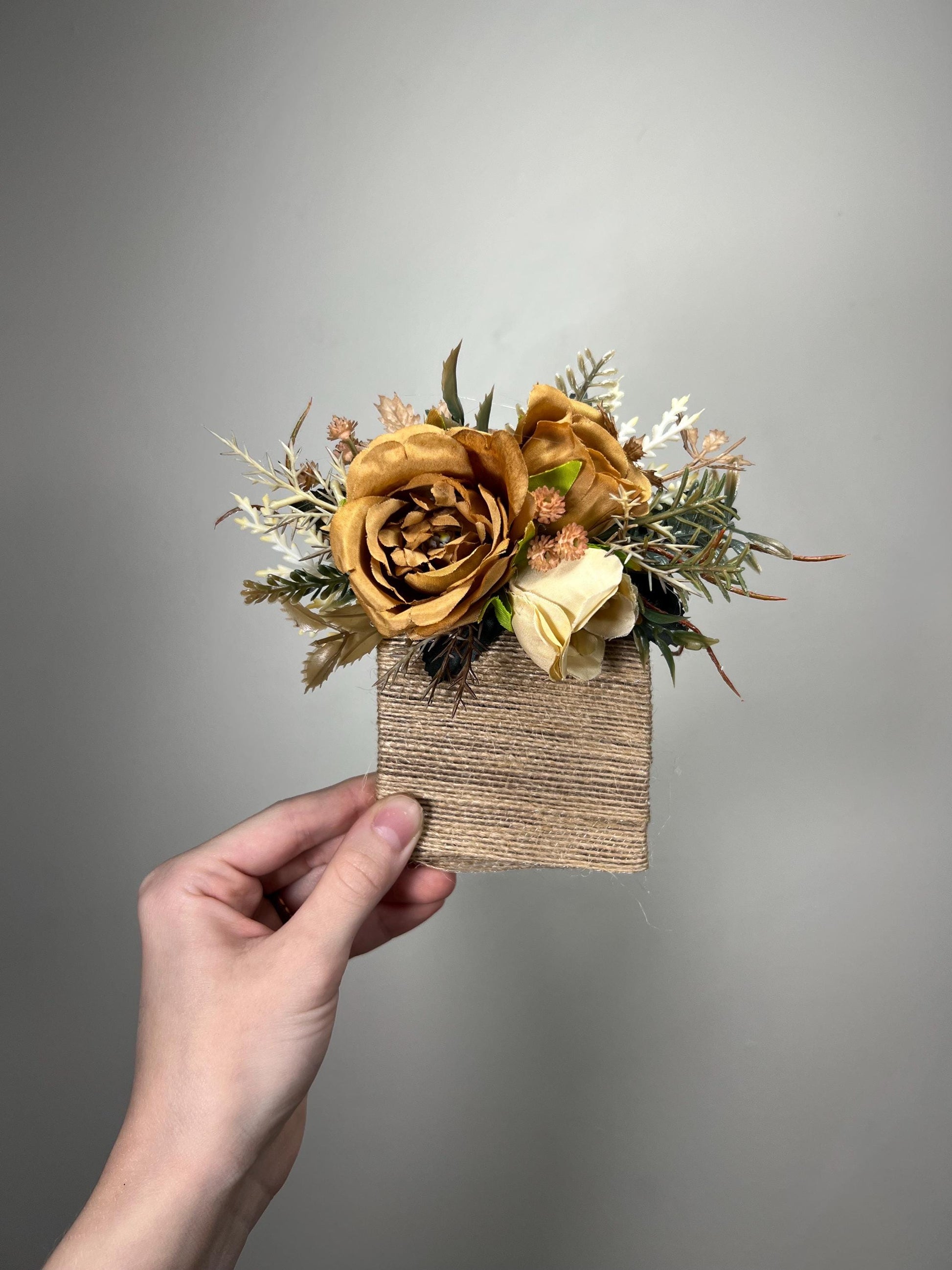 Rustic Pocket Boutonniere Wedding Beige Brown Groom Square Boutonniere Fall Cream Pocket Boutonnière Groomsmen Tan Mustard Yellow Golden