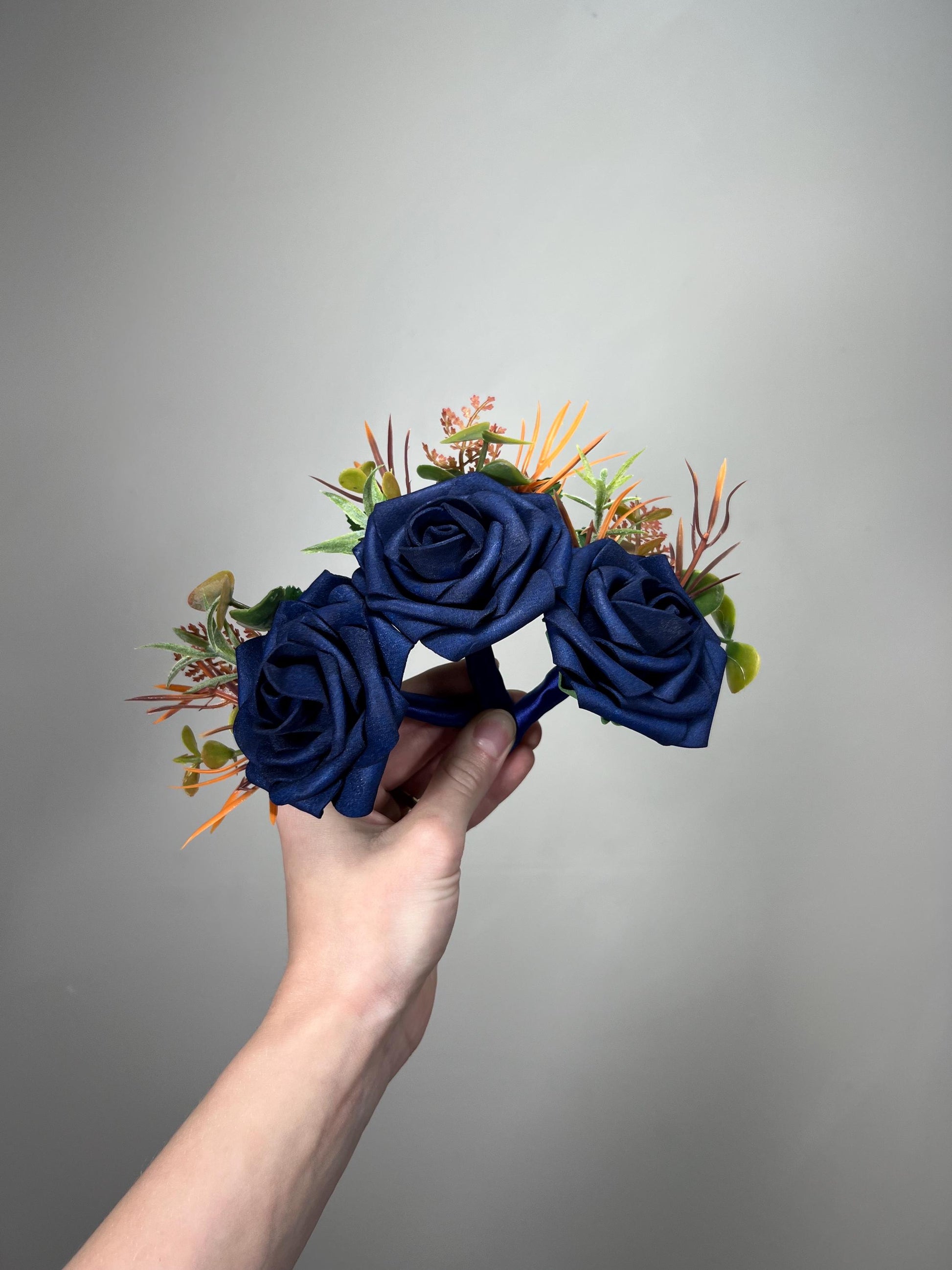 Navy Blue Orange Pocket Boutonniere Wedding Groom Boutonnière Square Rust Navy Blue Groomsmen Terracotta Blue Dark Boutonniere Burnt Orange