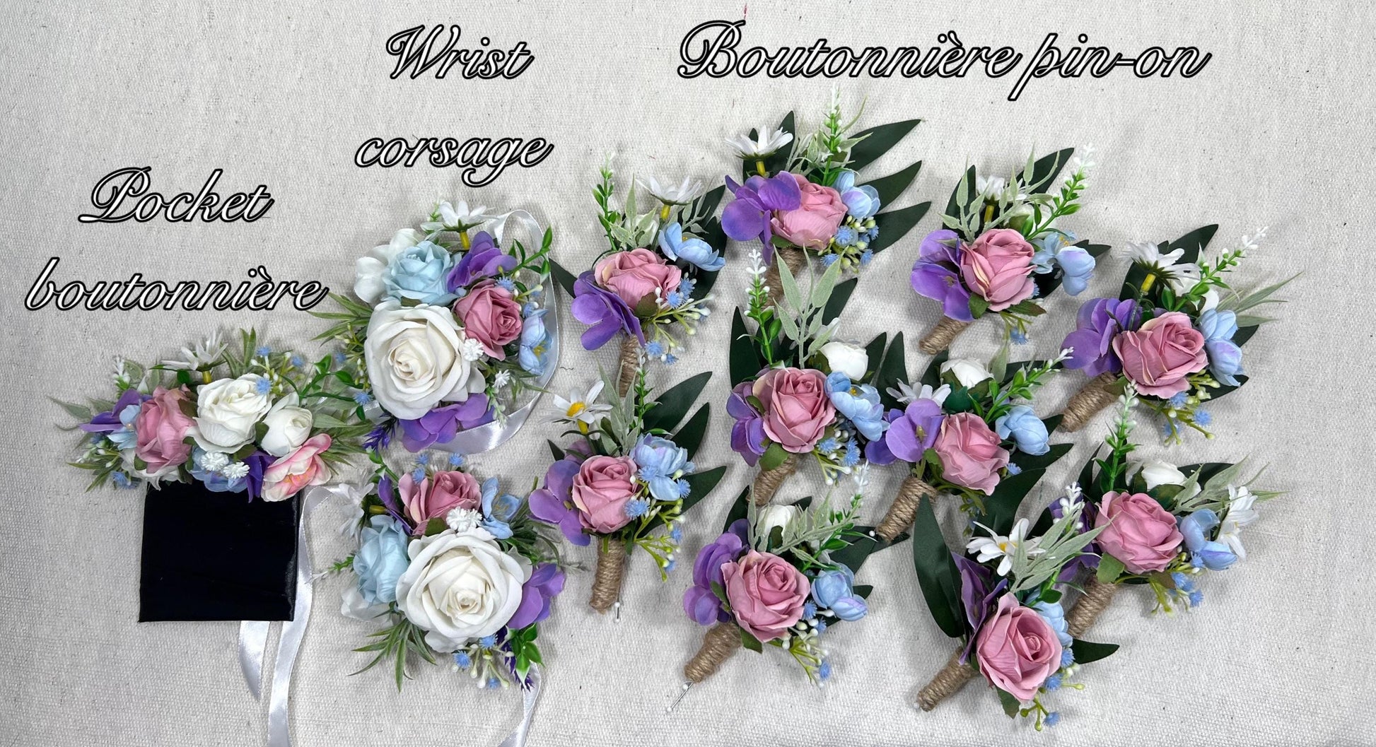 Blue Pink White Boutonniere Wedding Groom Wild Flowers Groomamen Boutonniere Dusty Pink Sky Blue Baby Boutonniere Eucalyptus Artificial