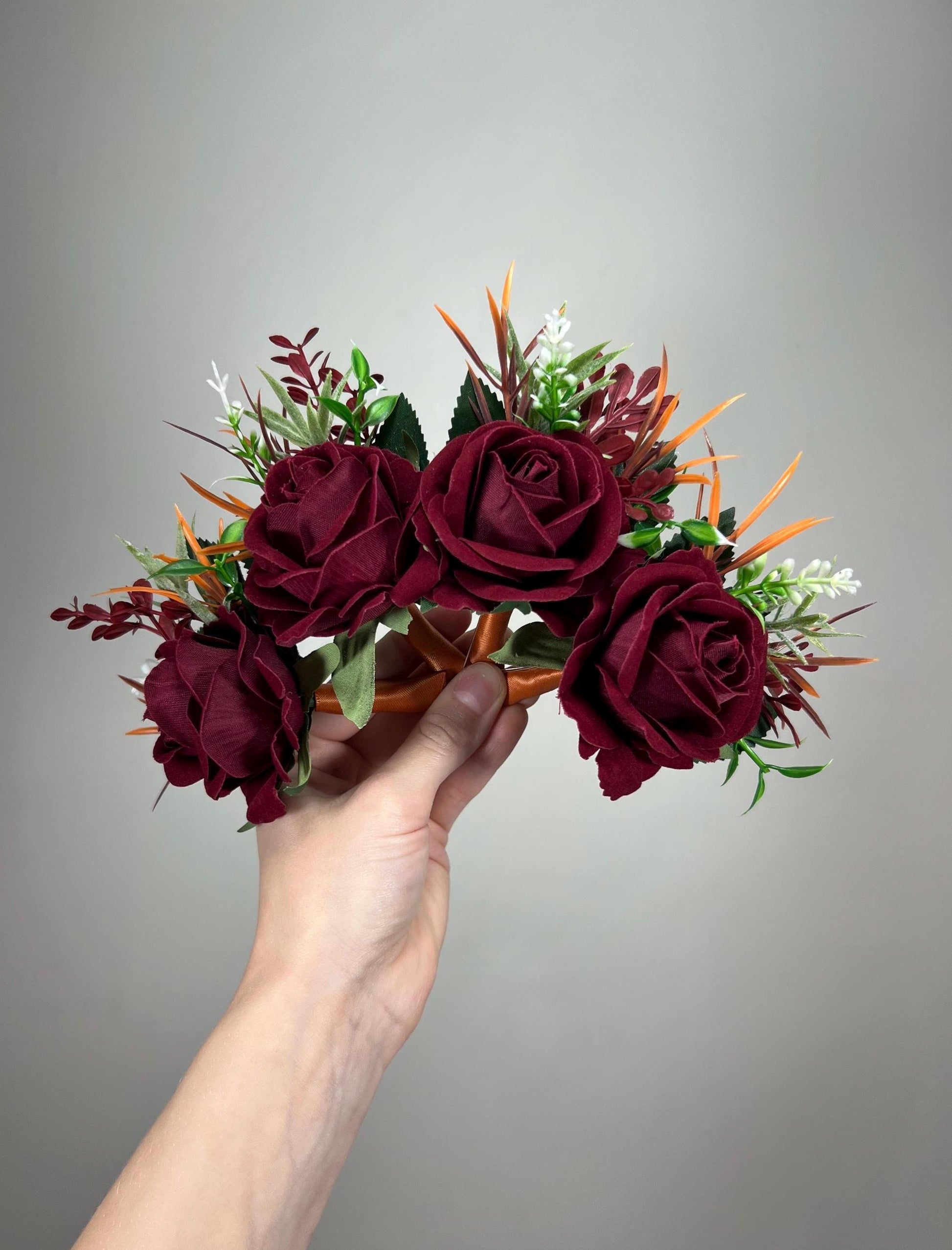 Burgundy Boutonnière Wedding Burnt Orange Wine Red Groom Boutonniere Terracotta Burgundy Groomsmen Boutonnières Fall Artificial Flower