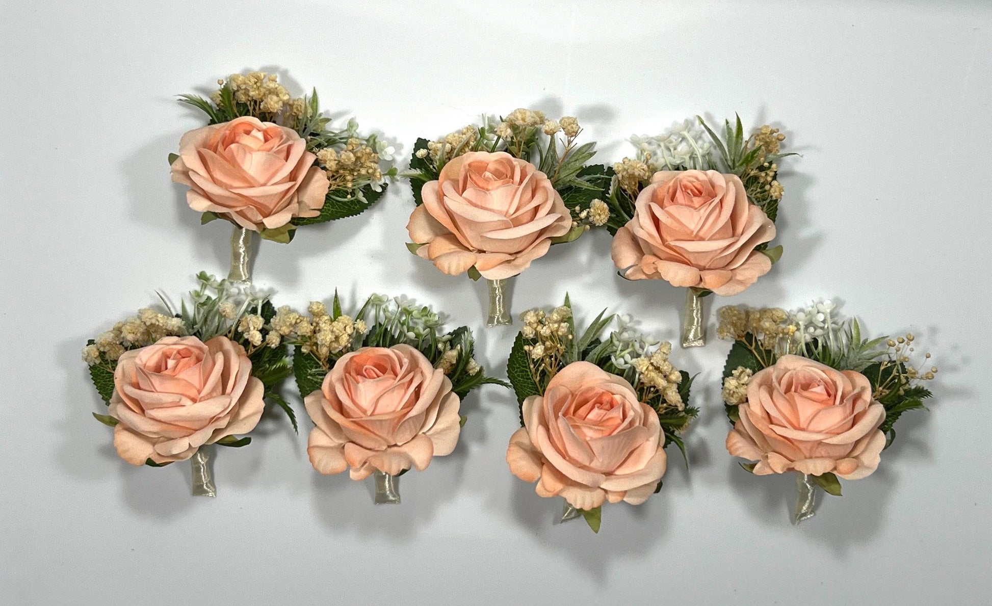 Peach Boutonniere Wedding Coral Boutonnières Groom Peach Boutonniere Groomsmen Salmon Boutonniere Wedding Artificial Flower
