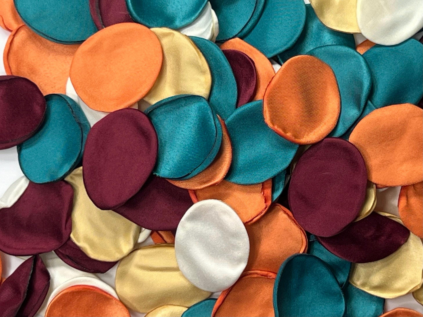 Teal Orange Burgundy Petals Wedding Decor Flower Girl Rose Petals Teal Blue Terracotta Wine Red Wedding Aisle Decor Flower Rust Confett